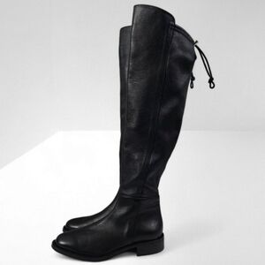 NEW Aquatalia Norina Over The Knee Boot Womens 7 Black Leather Waterproof Zip